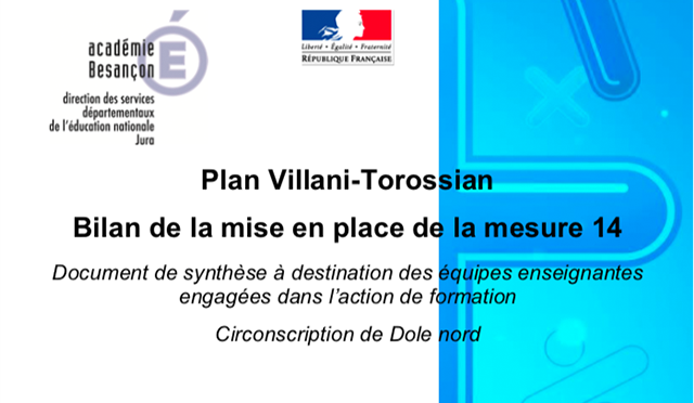 Plan Villani-Torossian : Mise en place de la mesure 14